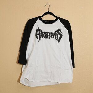 *SOLD* Amorphis CD Logo Raglan Baseball Tee (XL)
